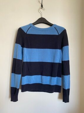 Blue and black striped GAP sweater